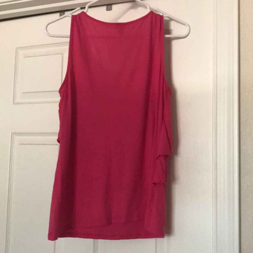 Ann Taylor Raspberry Pink Layer Front Tank Top - Picture 3 of 6